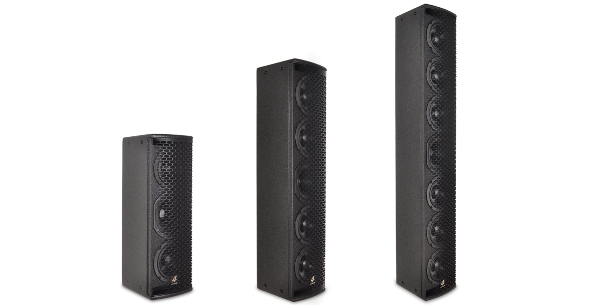 Vertical line array store speakers